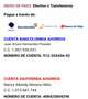 numeros de cuenta aquienes se les tranfirio